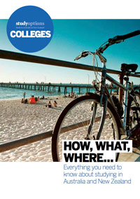Image of the front cover page of Study Options Colleges Guide