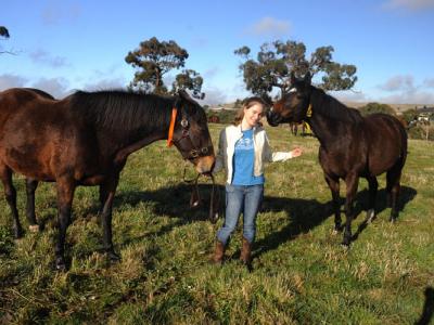 First year Bachelor of Equine Studies student, Heather Newnham at Northern Lodge (Melbourne Polytechnic’s commercial throughbred stud farm) Credit: Melbourne Polytechnic