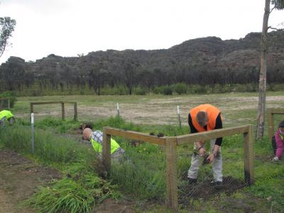 Melbourne Polytechnic conservation students. Photo credit: Jennifer Gibson, Melbourne Polytechnic