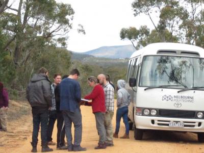 Melbourne Polytechnic students on a field trip. Photo credit: Jennifer Gibson, Melbourne Polytechnic