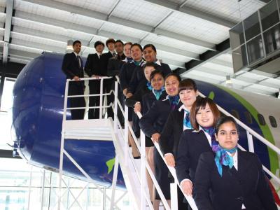 Students on the training plane at the New Zealand School of Tourism. Photo credit: NZST