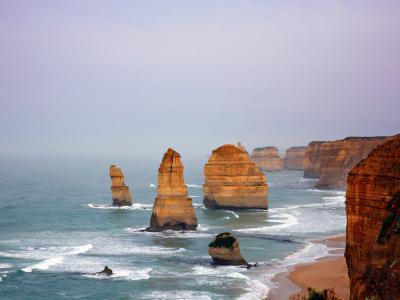 The Twelve Apostles, the Great Ocean Road.  Photo credit: Tourism Australia copyright.